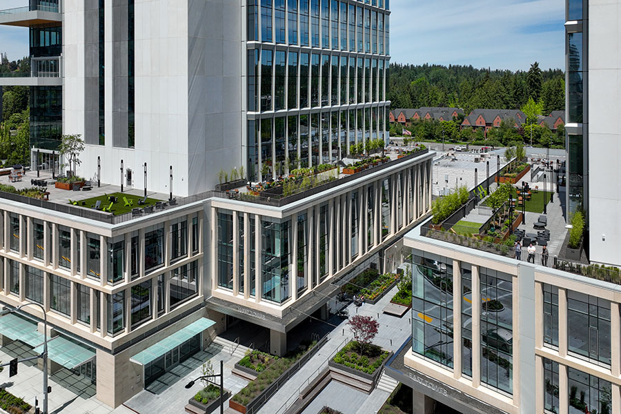 Exterior of 1001 Bellevue Office Buildings.