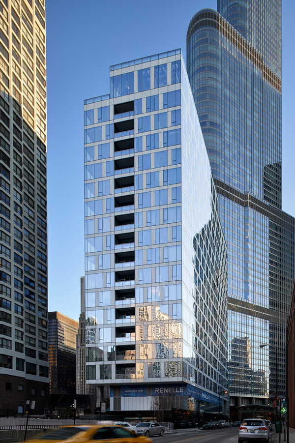 Exterior of the building at 403 N Wabash.