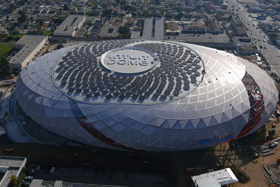 Arial photo of the IBEC Clippers Arena