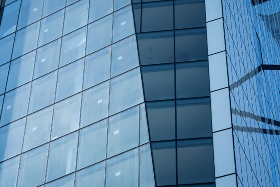 Close up of the Indianapolis Convention Center & Hotel window panels
